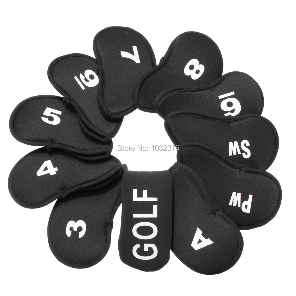 11st Black Golf Iron Club Set Putter Headcover Head Cover Case Protection