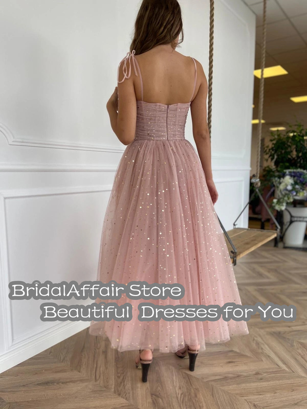 Abiti da festa BridalAffair Glitter Rafia Crema Rosa Tulle Abiti da ballo Wit 220823