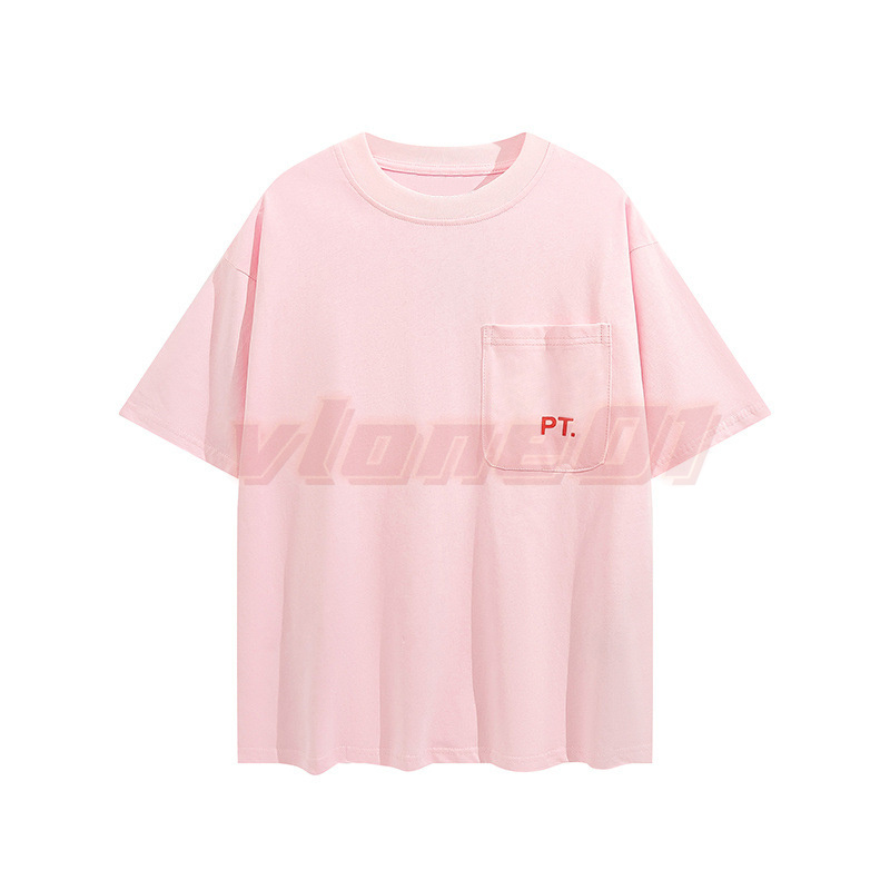 ファマウスメンズTシャツデザイナーマンファッションレタープリントティーポケットレディースカジュアルルーズトップサイズS-XL