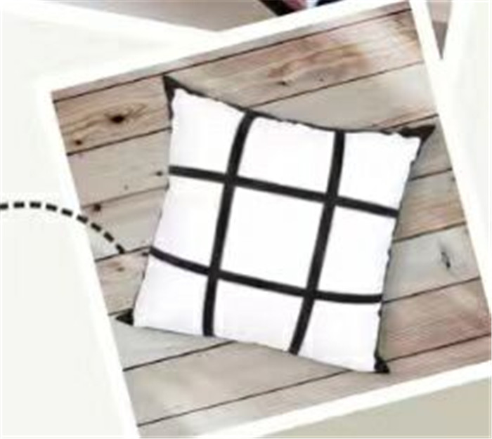 Local Warehouse DIY Sublimation 9 panels pillow case cover Single side Heat press Blank Cushion Cover Throw sofa pillowcases