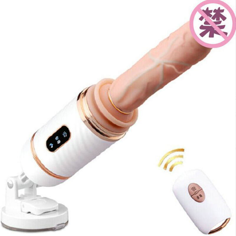 Télécommande sans fil Masturbation automatique Pistolet de pompage Sex Machine Gode télescopique Vibrateurs Sex Toys pour femmes Stimuler l'orgasme Meubles Santé Beauté