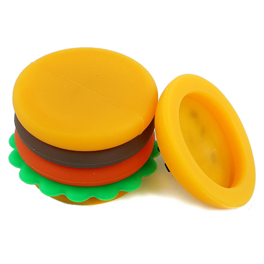 Bocaux de stockage en silicone en forme de burger de 5 ml contenants de concentrés accessoires de consommation