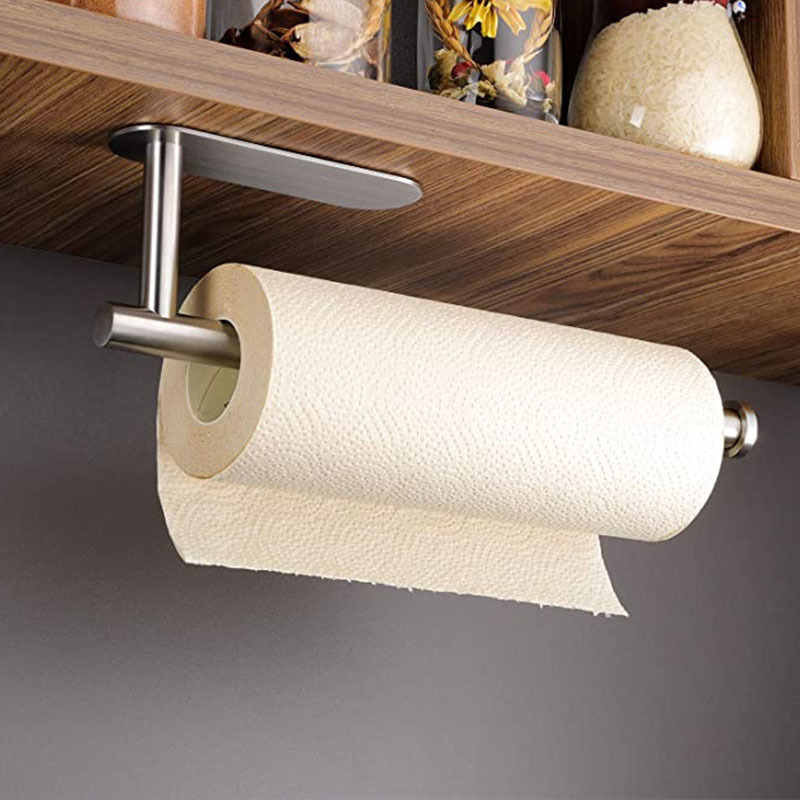 Distributeur de papier hygiénique en acier inoxydable porte-rouleau mural sans poinçon porte-serviettes ménage toilettes salle de bain organisateur