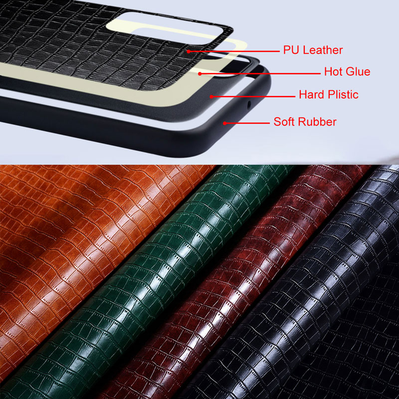 Casos para Samsung Galaxy Z Fold 4 Fold4 Zflod3 5G Caso traseiro de couro de Crocodile Pattern