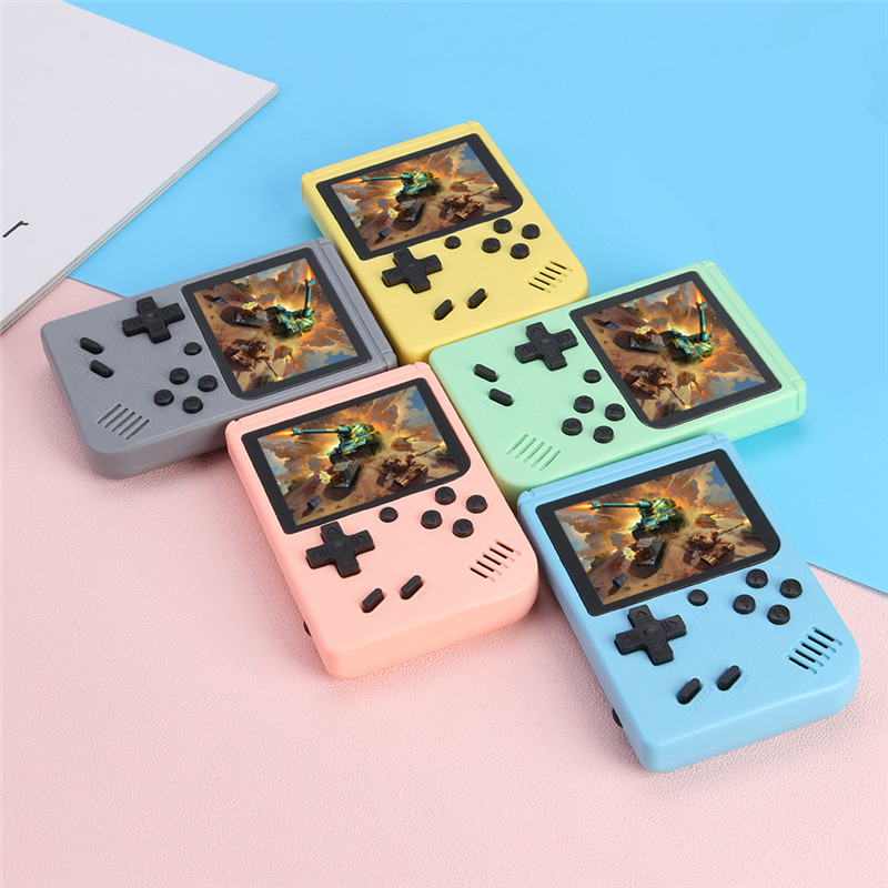 Portable Macaron Handheld Game Console Player Retro Video kan lagra 500 in1 8 -bitars f￤rgglada LCD -vagga Support Double Mode