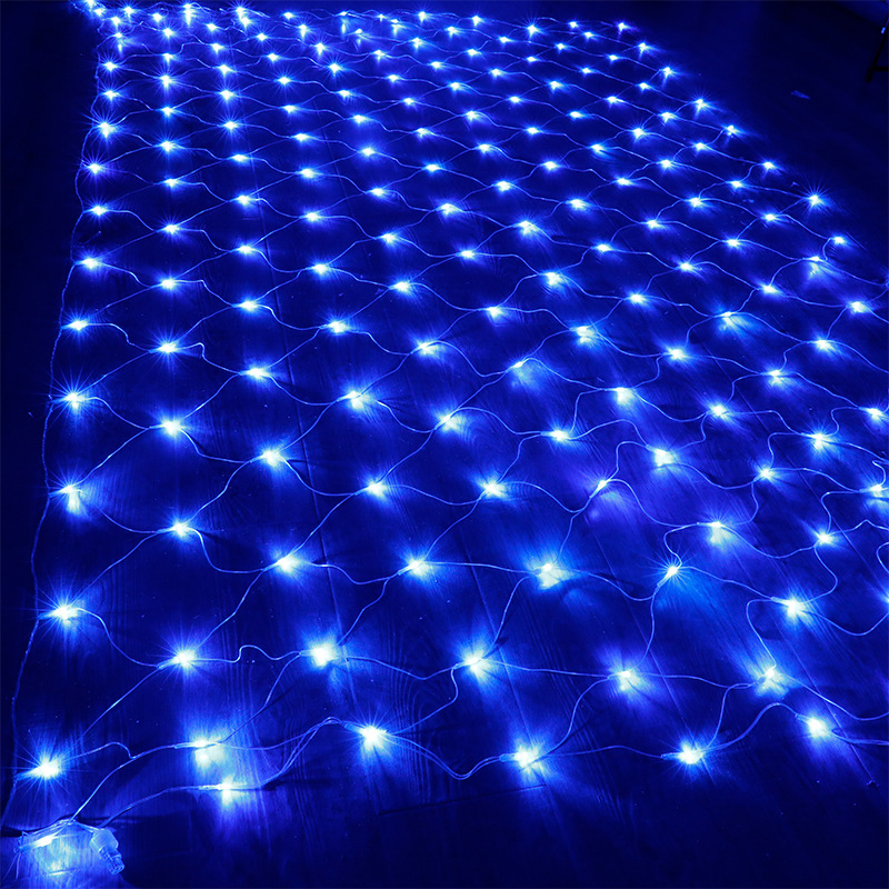 Solar Powered LED String Net Lights Coversage 2x3M 4x6M with 8 modes for Fairy Xmas tree Decor3838545