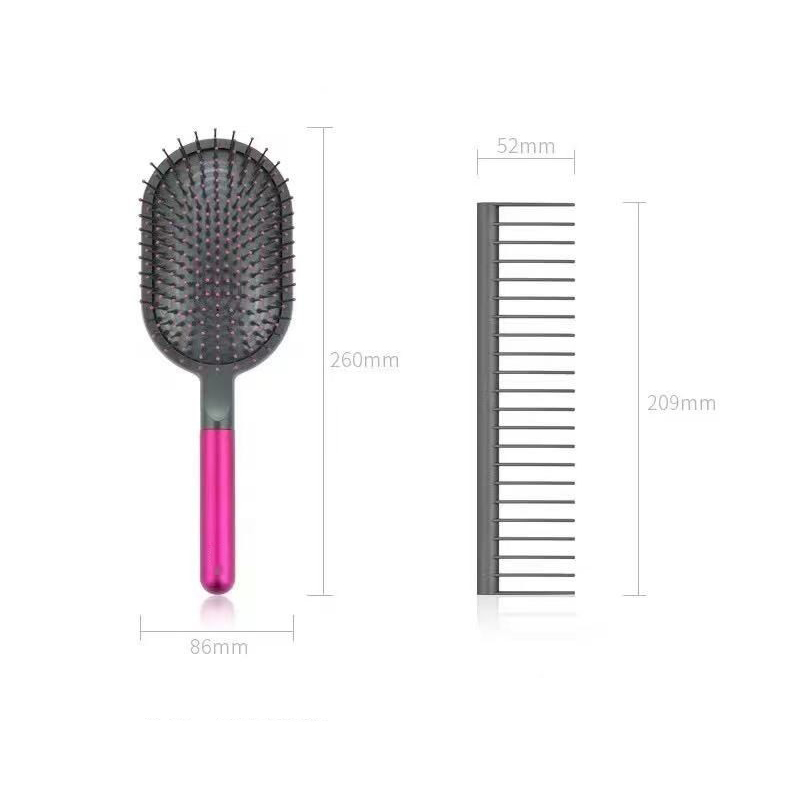 peine diente ancho para desplegar el peluquero de peluquería masaje de peinado sharon paleta pincel con caja accesorios de herramientas de cepillo rosa