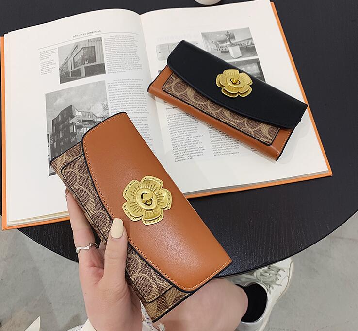 Designerinnen Frauen drucken langen Brieftaschen Kartenhalter Fashion Vintage Lady Short Clutch Wallet Wallet