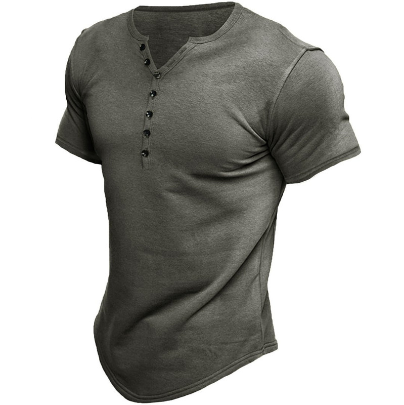 Erkek Polos Yaz Modası Erkek Tişört Kısa Kollu Tişört M 220823