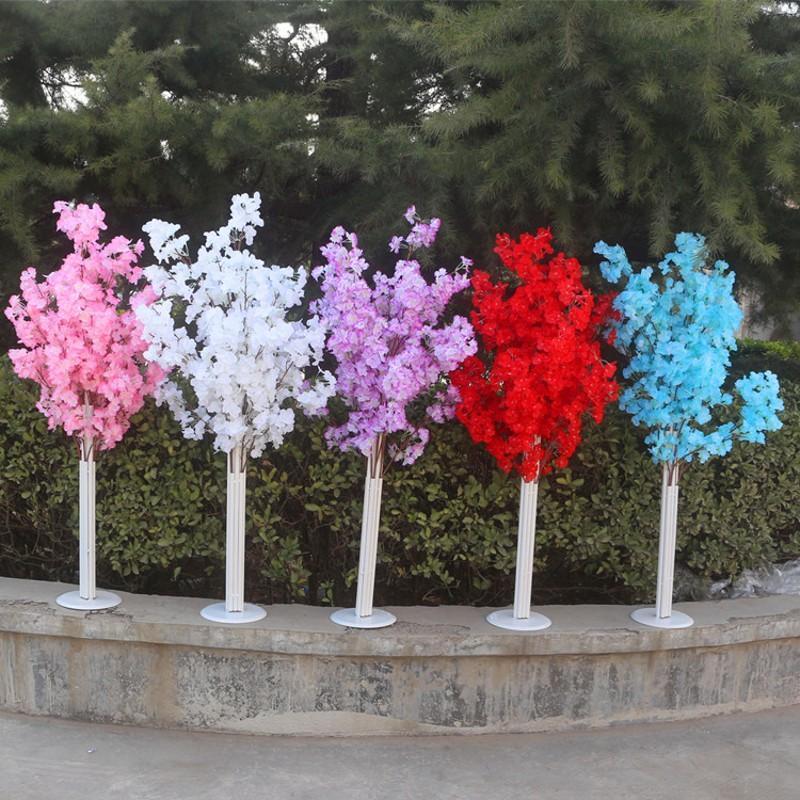 wedding party 5ft Tall slik Artificial Cherry Blossom Tree Roman Column Road Leads For Wedding party Mall Opened Props