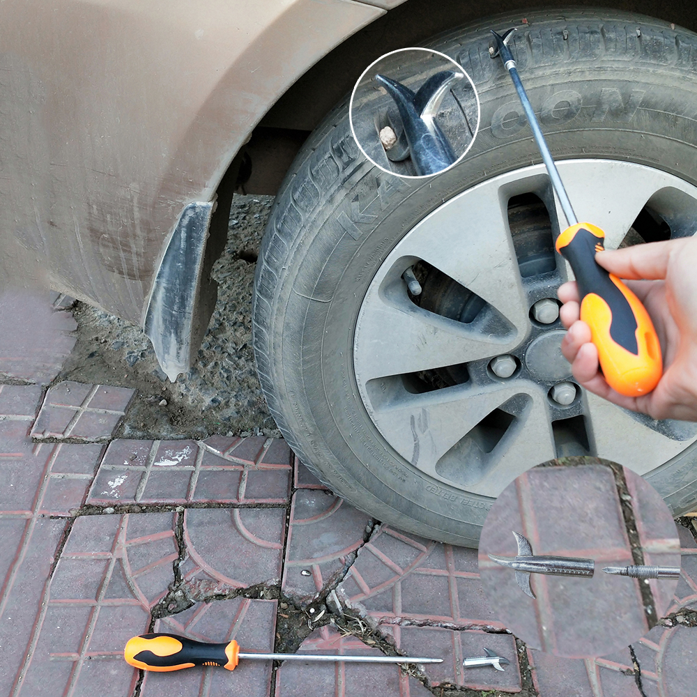 32 cm de voiture de voiture à domicile Crochet à outils de réparation de voitures à outils de nettoyage de pierre multifonctionnels