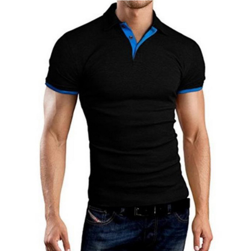 Summer Short Sleeve Polo Shirt Men Fashion Polo Shirts Casual Slim Solid Color Business Men's Polo Shirts Menkläder 220822