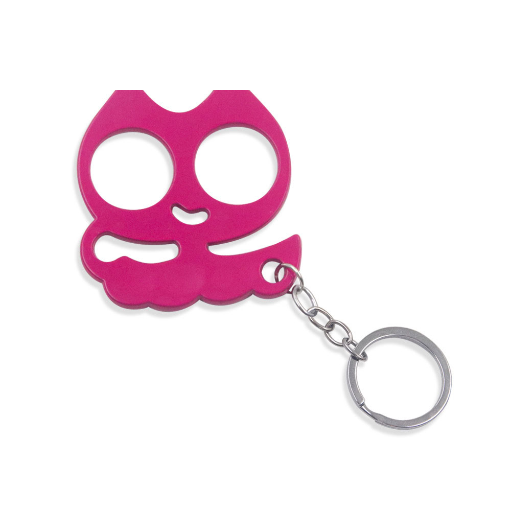 Party Keychain Smile Cat Finger Tiger Set Buckle zelfverdedigingsleutel Telefoon Buckle hanger