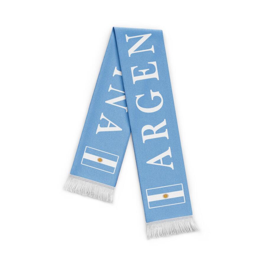 MAN Woman Tarr World Cup Scarf 15x135 World Cup Fan Gear Printed Printed Tassed Tinted Hand Color. وشاح كرة القدم