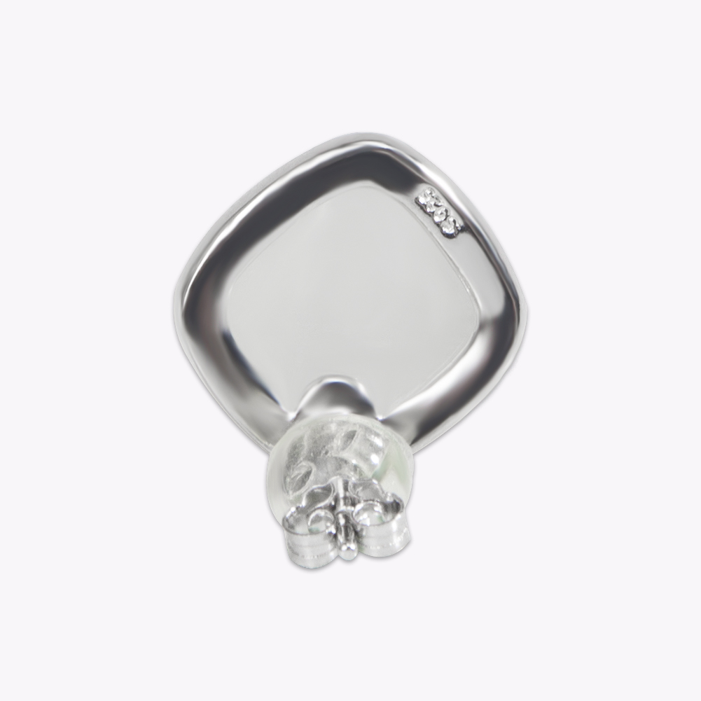 12mm synthetische Opal -Bolzenohrringe weiße Quadratkatze Eye Stone Ohrring für Frauen klassisch fein Schmuck