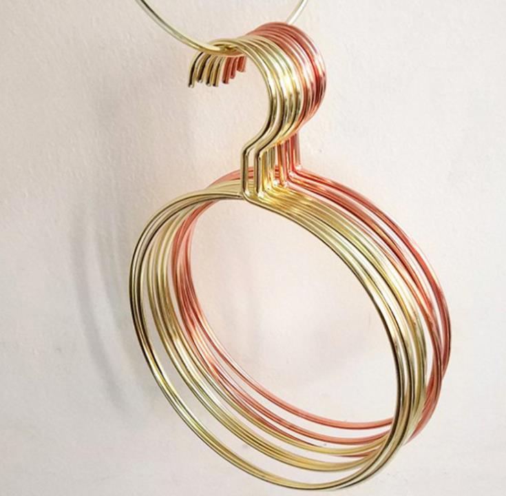 Ronde ringkleding sjaal opslagrek roze goud hanger knutskleding handdoekhouder voor slaapkamer kast sn4104