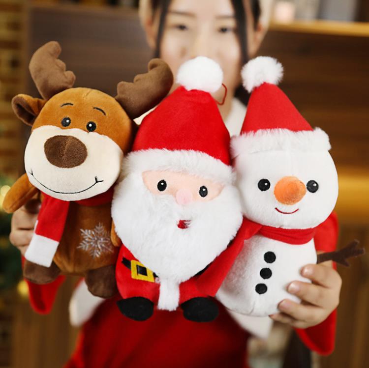 Fête de Noël Peluche Mignonne petite poupée de cerf Saint Valentin Décorations de Noël ange poupées oreiller de couchage Doux Peluches Cadeau Apaisant Pour Enfants SN