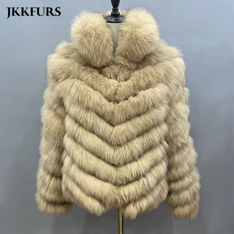 Casaco De Pele Winter Dicke Warme Pelzjacke für Frauen Echte Strickjacke Wendejacke Langarm Blasenjacken S4829 220822