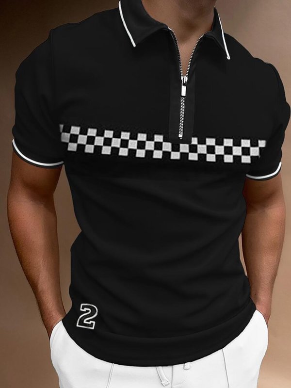 Casual England Style short sleeve Polo Shirt Men's Vintage Solid Zipper O Collar Shirt Pullover Summer Fashion Men's Shirt 220822