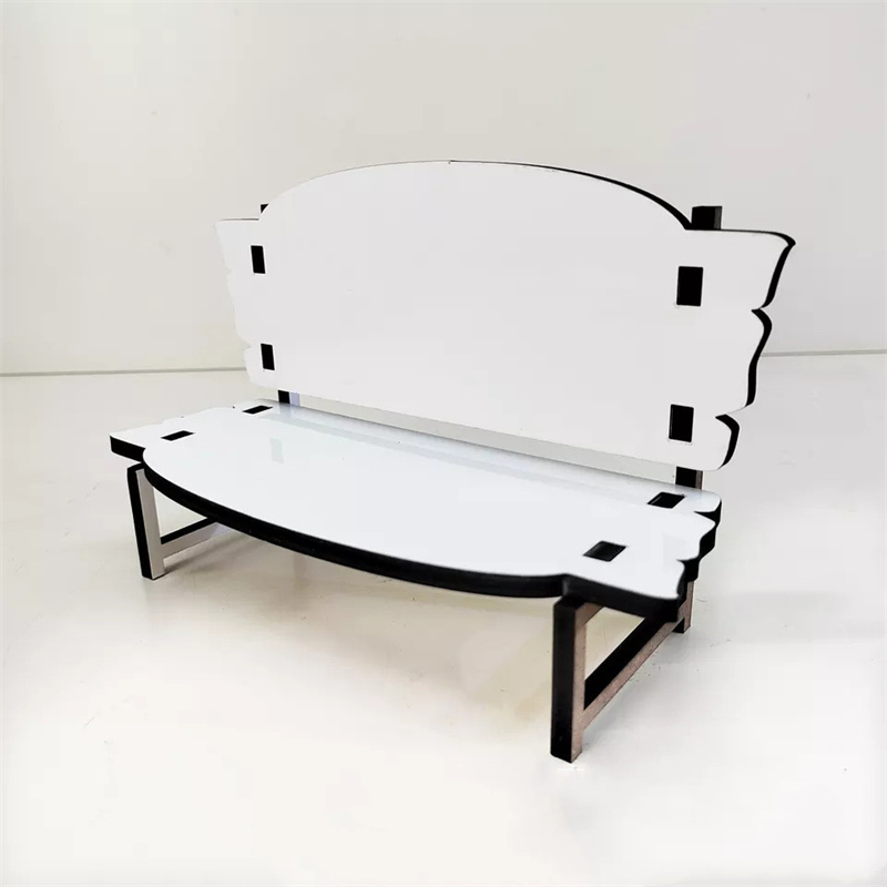 MDF Sublimation Memorial Banc Tableau d'accueil Objets décoratifs Blank Mini Chair Festival Gift4891516