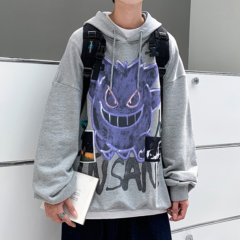 Moletons masculinos moletons do homem Hip Hop Hoodies Sweatshirts Autumn Winter casual Insane Tops Tops Hooded Boy Manga Longa Pullovers soltos Roupas de roupas 220826