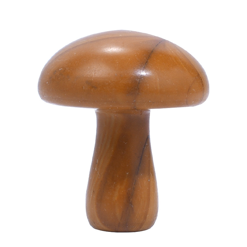 Statue de plante champignon en pierre naturelle aléatoire, 36x30x13mm, sculpture d'aquarium, décoration de la maison, gemme de polissage en cristal