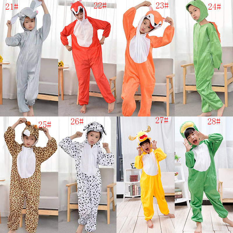 Umorden kinderen kinderen dieren kostuum cosplay dinosaurus tijger olifant Halloween dieren kostuums jumpsuit voor jongensmeisje