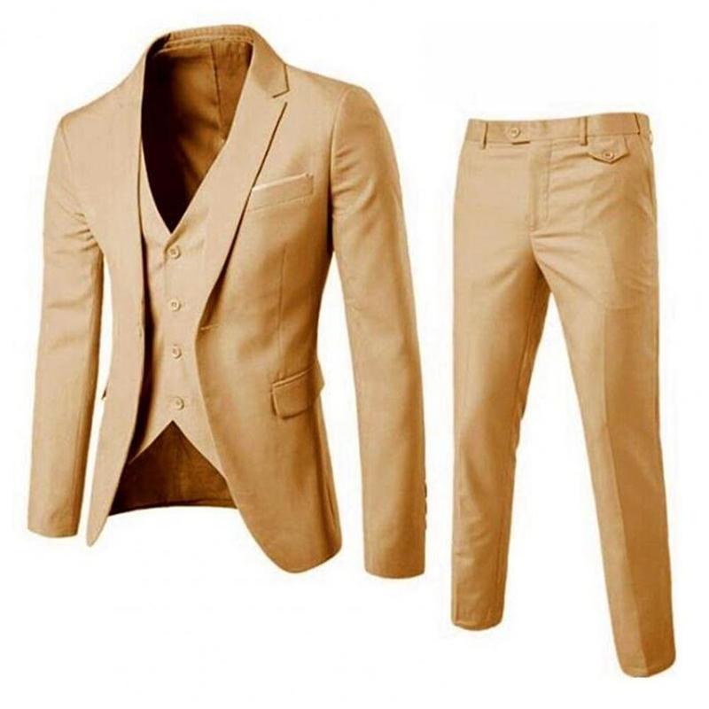 남자 양복 블레이저 공식 정장 포켓 한국 스타일 버튼 커프 블레이저 바지 남자 정장 매력적인 220826