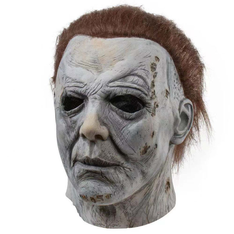 Maski imprezowe Michael Myers Full Head Maski na Halloween karnawałowy impreza Cosplay Mask Halloween Scary Horror Masquerade Latex Mask 220826