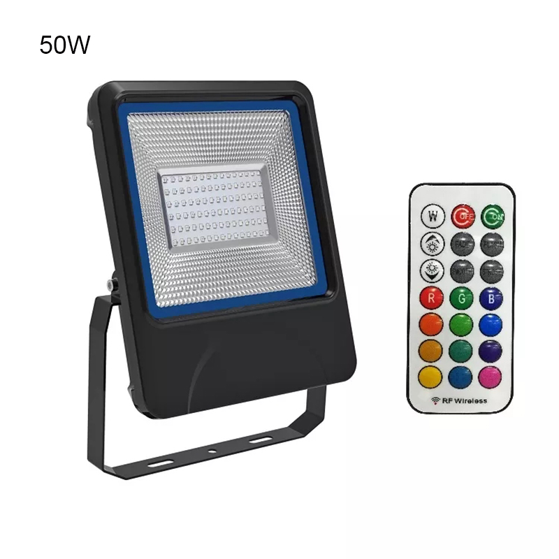 85-265V RGB LED Floodlights 10W 20W 30W 50W 100W 12 kleuren Landschapslampje met dimbare afstandsbediening IP66 Waterdichte buitenshuis