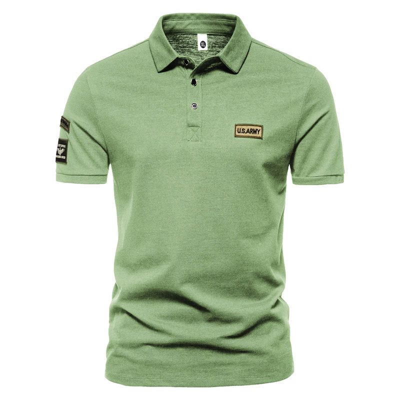 Polos pour hommes Été Haute Qualité Hommes Revers Slim High Street Manches courtes Sports de plein air Tee Polo Hommes 220826