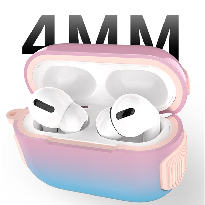 Accessori cuffie Custodie Airpods Pro 1 2 3 Custodia protettiva in silicone PC Gradient Contrast Color Box Packing 