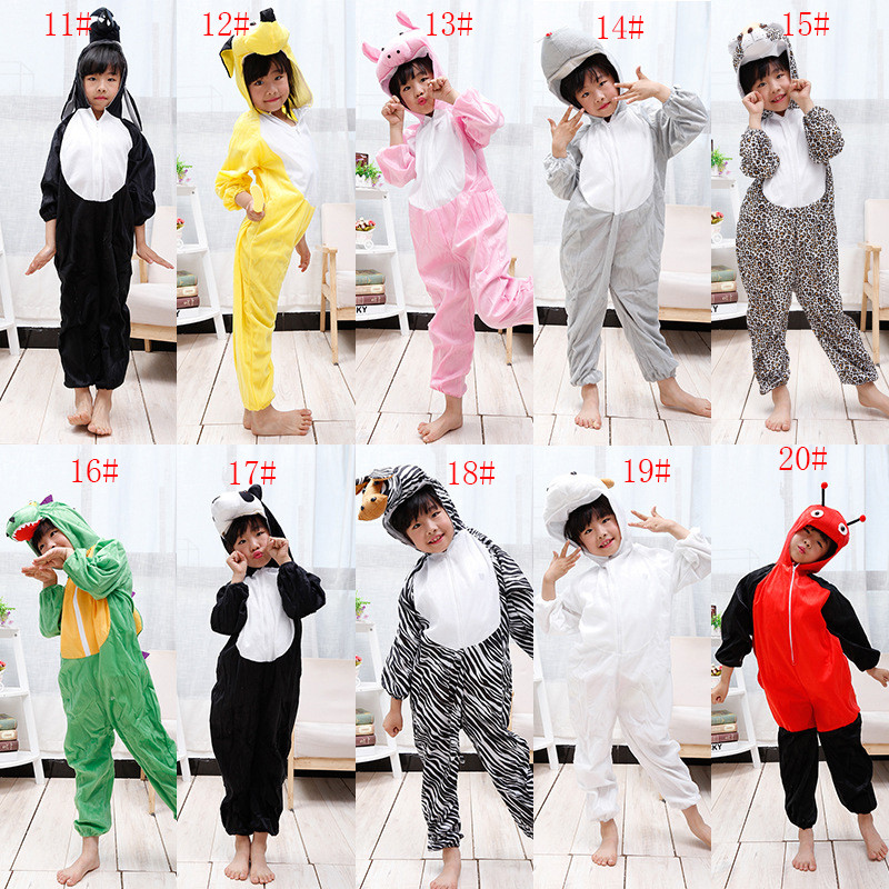 Umorden kinderen kinderen dieren kostuum cosplay dinosaurus tijger olifant Halloween dieren kostuums jumpsuit voor jongensmeisje