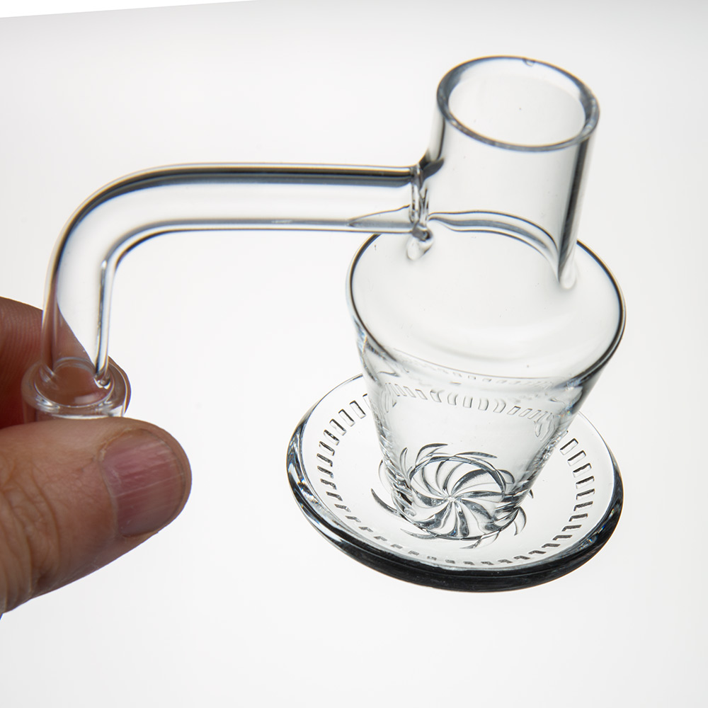 20 mm Spinning Banger Set Akcesoria palenia z 5 terpowymi perłami 1 szklana czapka z węglowodanem Clear Złącze 10 mm 14 mm 19 mm samiec/samica dla platformy Dab Rig Bongs Losowy kolor