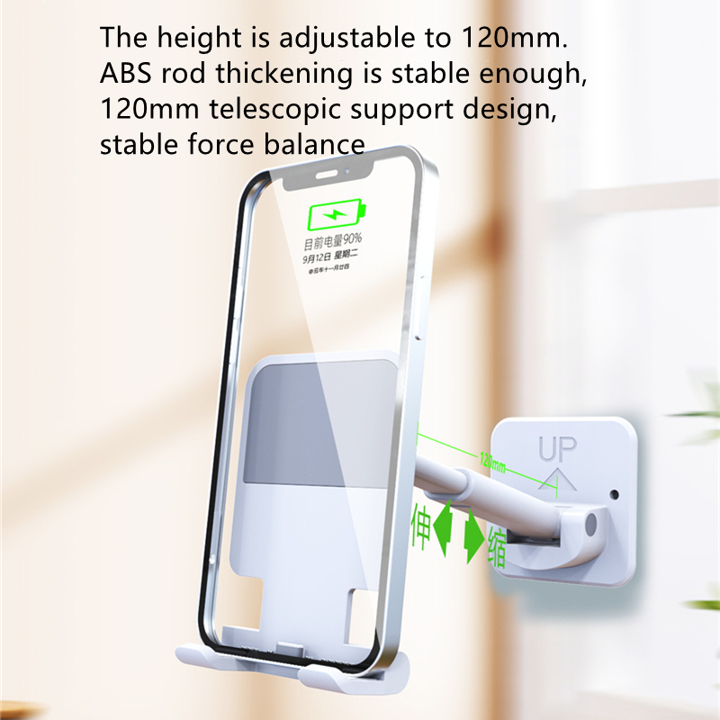 Настенные кронштейны держатели ванной кухня Live Lazy Postable Paste Abs Силиконовые крепления для iPhone 14 Samsung Xiaomi Vivo