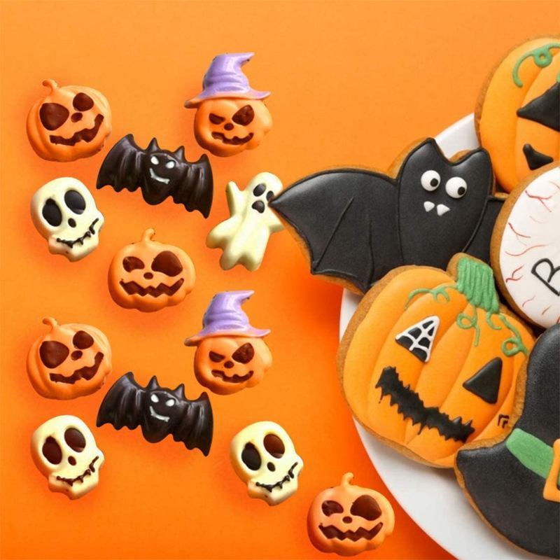 Party Decoration Halloween Pumpkin Ghost Bat Cake Mold Silicone Biscuit Decorating Tool Favor Kid Decor 220826