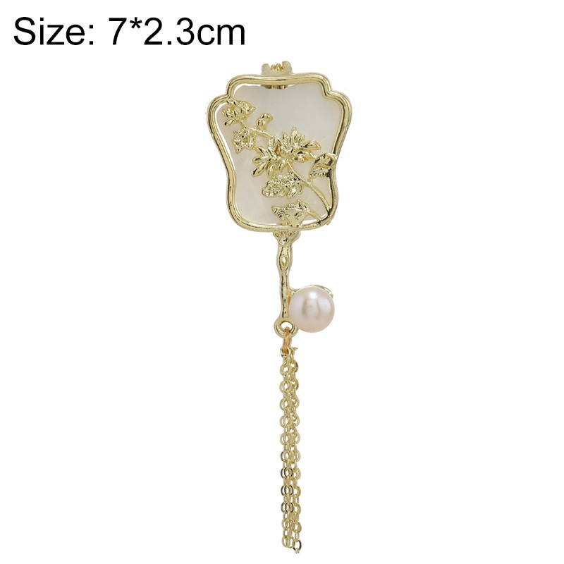 Broche en éventail de fleurs pour femmes, broches Vintage, breloque, perles, pompon, vêtements, écharpe, costume, Clip, bijoux, accessoires cadeaux