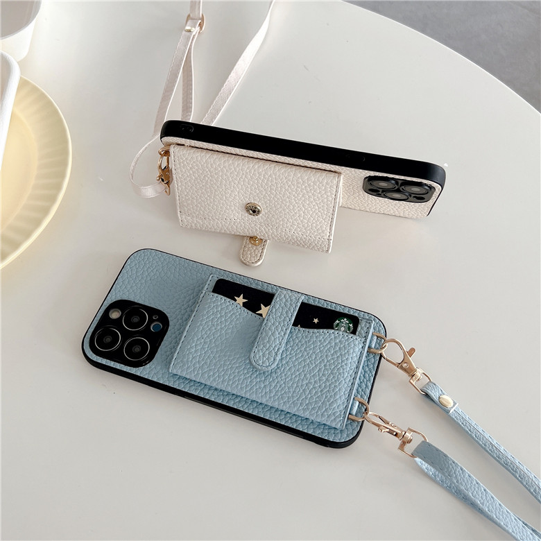 Crossbody Magnetic Folio Litschi Muster Handyhüllen für iPhone 14 13 12 11 Pro Max 7 8 SE2 SE3 Mehrere Kartenfächer Brieftasche Clutch Halterung Schutzhülle stoßfest