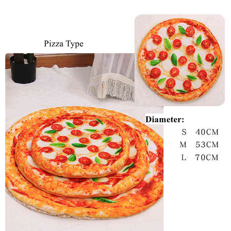 Cat Beds furniture New Comfort Pizza Mat Soft Warm Dog Sleeping Bed Blanket Poached Egg Novelty Sleep Pad pizza Blankets L220826