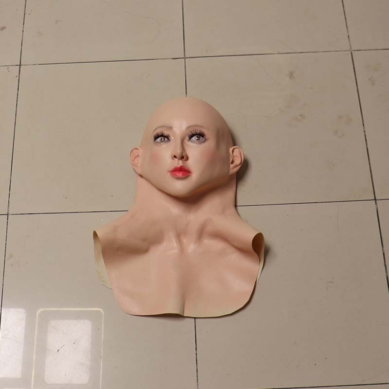 Party Masks Senaste kreativa personlighet Bald Beauty Full Face Hair Mask Halloween Masquerade Scary Role Play Headdress Props 220826