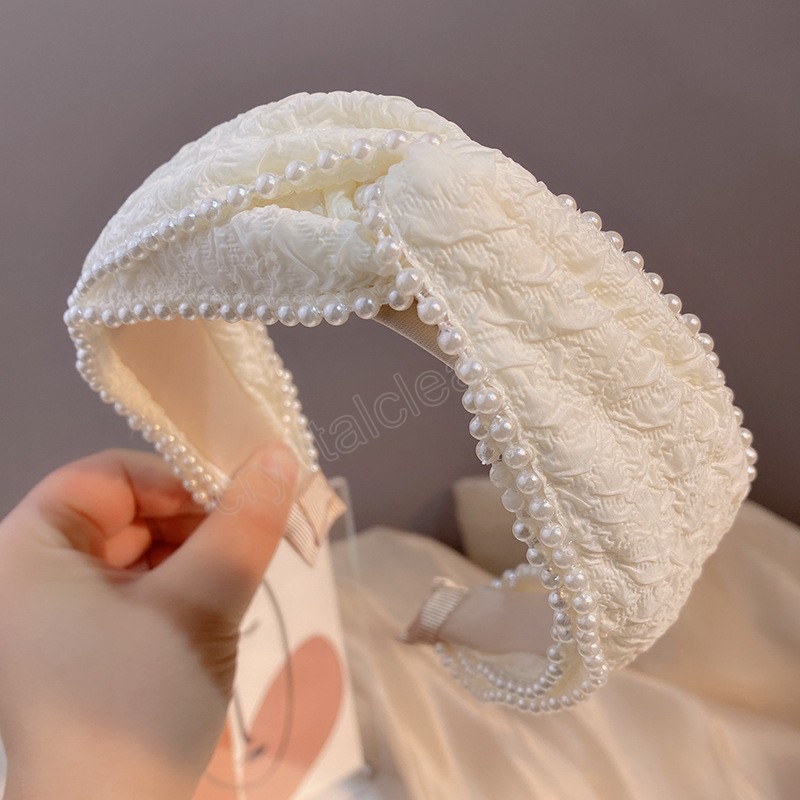 French Retro White White Bow Head Abbanasce Coperino Fashion capelli da donna Accessori capelli da donna