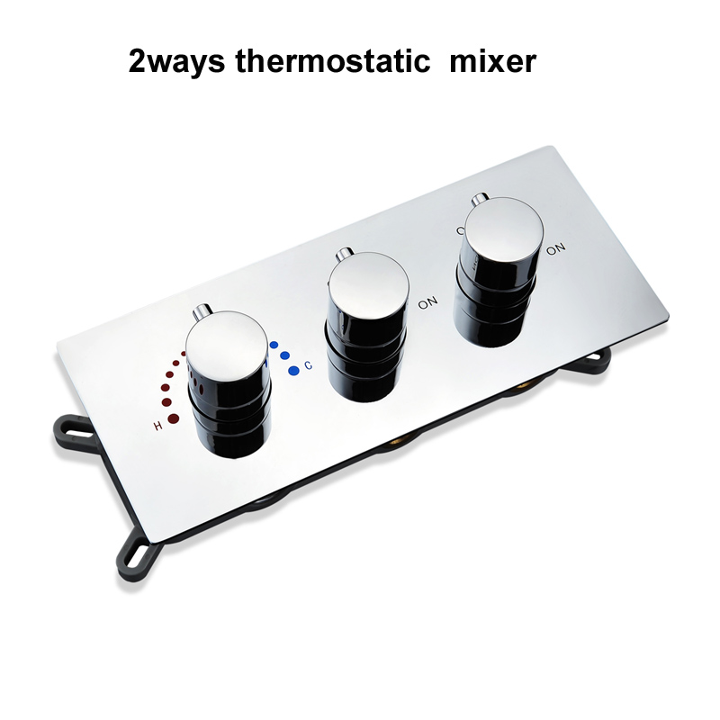 Badkamer accessoires thermostatische doucheklep schakelaar messing 2/3/4 functies verborgen mixerkranen ronde knoppen douchecontroller