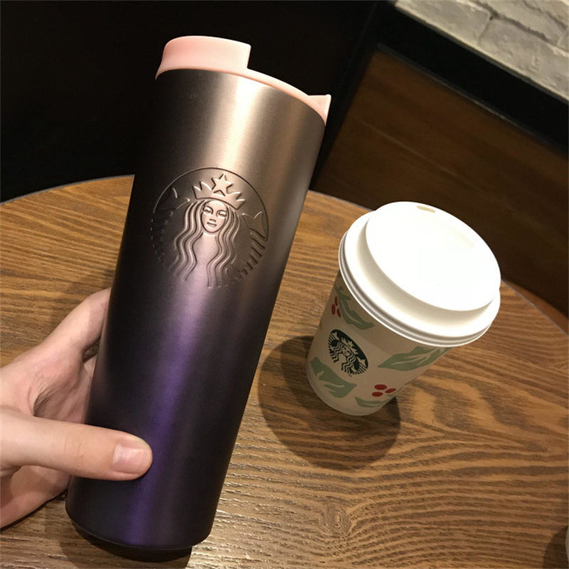 New Designer Water Bottle Stainless Steel Thermos Cup Portable Vacuum Coffee Cup Straight Flip Gift7697911