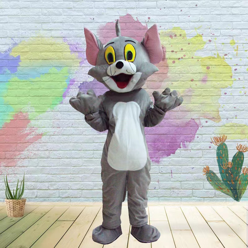 Mascot Costumes Cat and Mouse action figures Cartoon people walk through the cartoon costume performance ornaments headgear