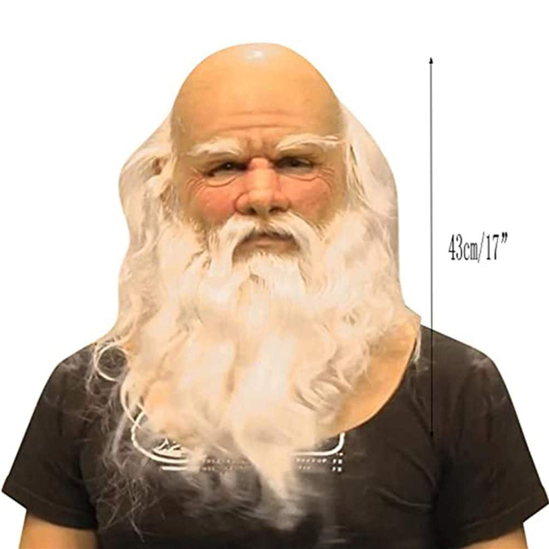 Party Masks Christmas Face Adults Santa Clause Latex Headgear Cosplay Tools for Theme 220826