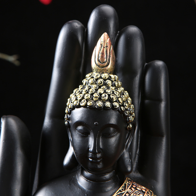 Decoratieve objecten Figurines Buda Statue Thailand Boeddha Sculptuur Green Resin Hand Made Boeddhisme Hindoe Fengshui Figurine Meditatie Home Decoratie 220827