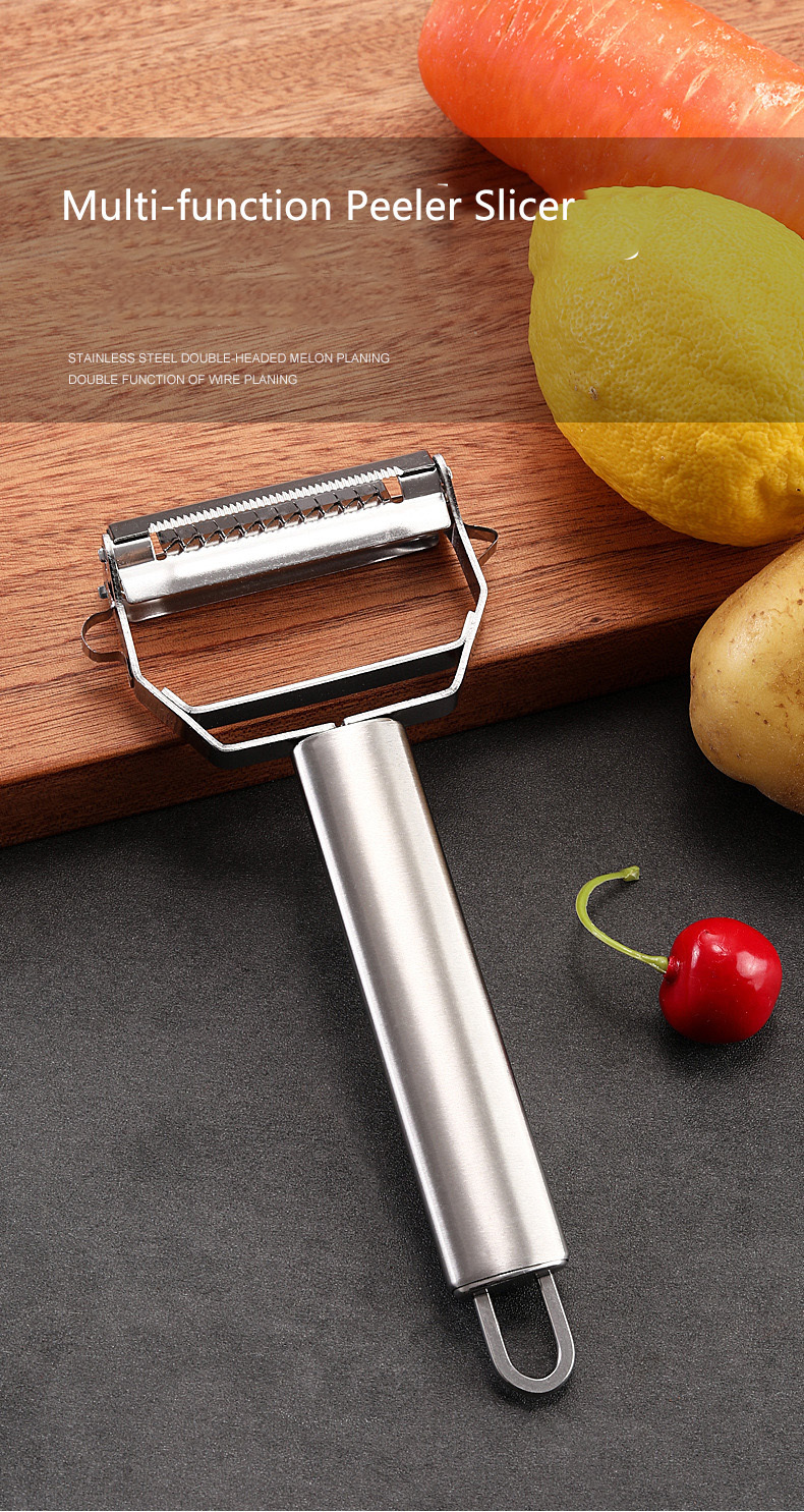 Other Dining Bar Stainless Steel Fruit Vegetable Multifunction Grater Julienne Peeler Slice Melon Potato Carrot Cucumber Home Kitchen Tool