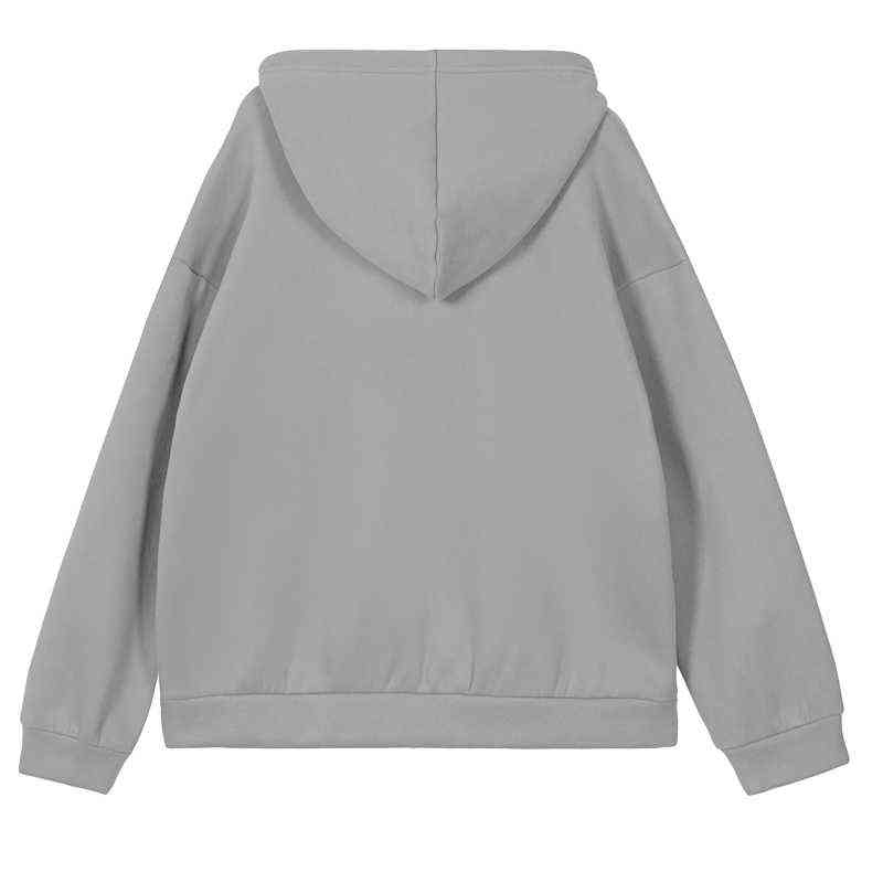 Sudaderas con capucha para mujer, otoño 2021, moda para mujer, sudadera gris con capucha, sudadera de manga larga, letra con estampado de cuentas de uñas, sudaderas informales holgadas de talla grande para mujer T220826