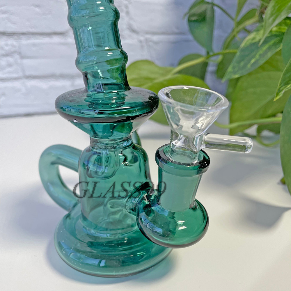 Mini recycleur Recycler Percolateur DAB RIGNE AUGLE PIPE DE VERRE BONG GRAPE OLIQUES UNIQUE CONCEPTION DE 14 mm Fot