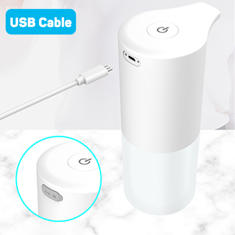 Dispensador de sabão líquido Dispensador de sabão líquido automático Sensor sem toque, carregamento USB Charging Smart Foam Machine Sensor Infraved Soop Dispenser Sinitizador de mão 220827